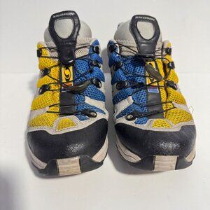 Salomon XA PRO 1 Advanced Grey Yellow Red Blue Sulphur Indigo mens 9.5 414820‎
